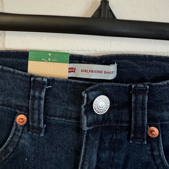 NWT Youth Denim Kids Girlfriend Dark Wash Shorts - Picture 3 of 9